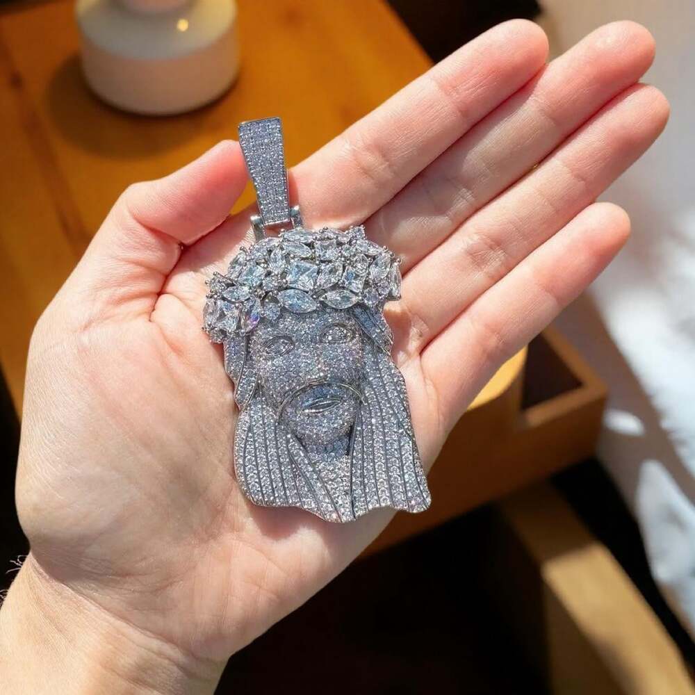 Iced Out Jesus Rhinestone Pendant